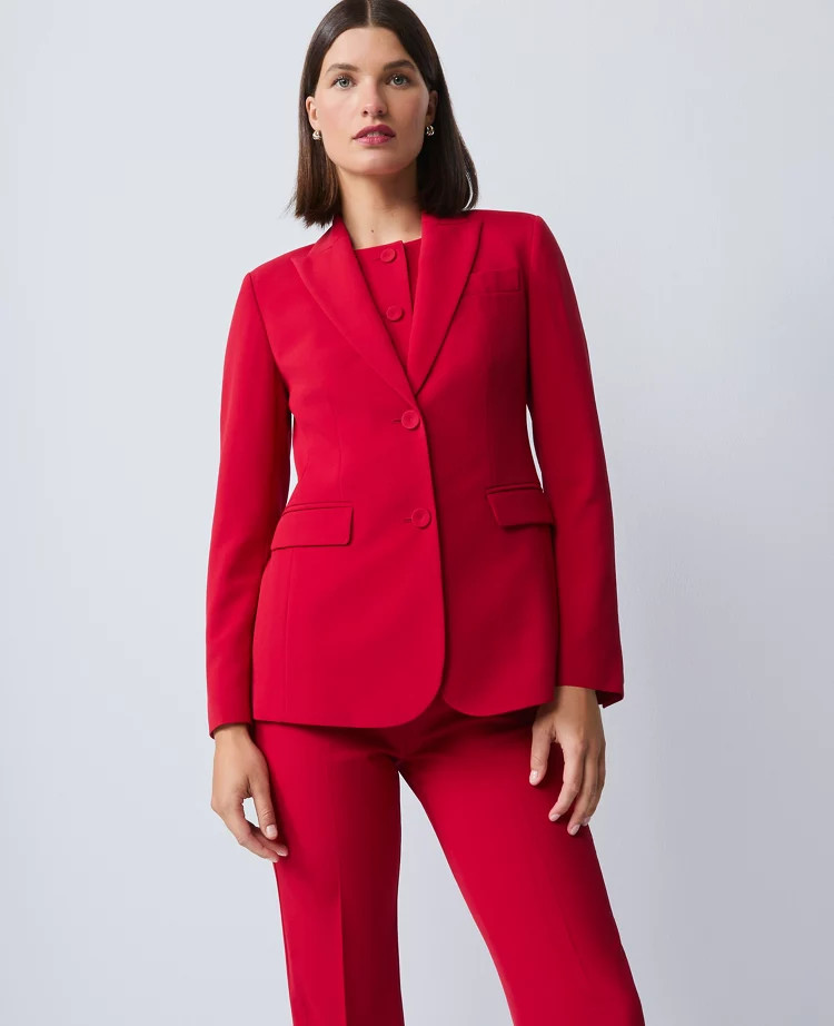 The Two-Button Blazer in Fluid Crepe | Ann Taylor