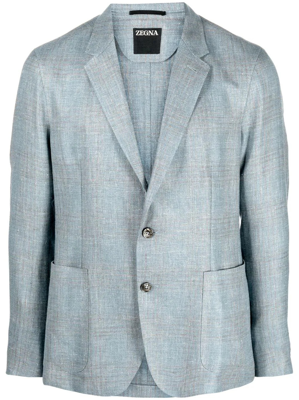 Zegna single-breasted blazer - Blue | Farfetch Global