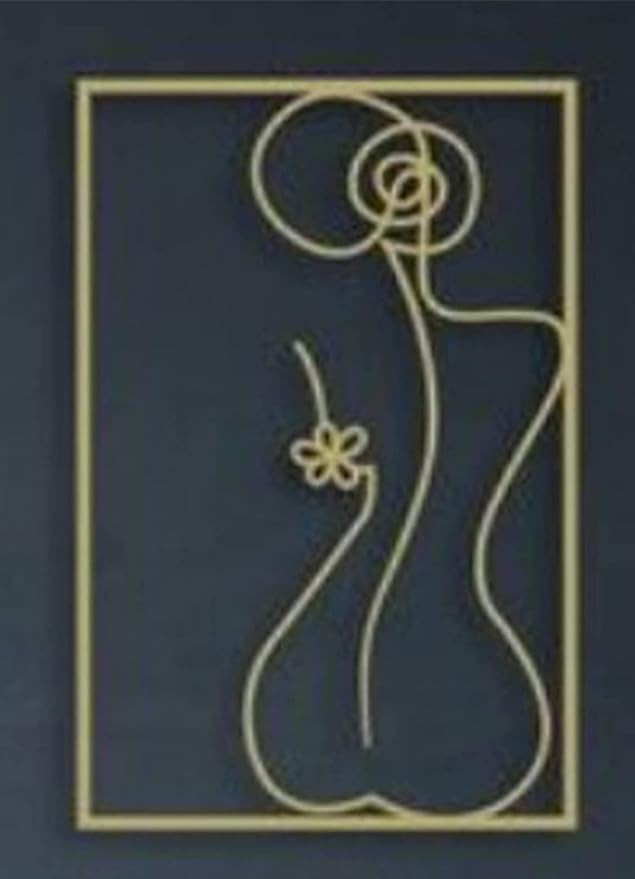 Gold Female Wall Decor Set - Minimalist Nude Single Line Art, Modern Abstract Female Sexy Body Un... | Amazon (US)