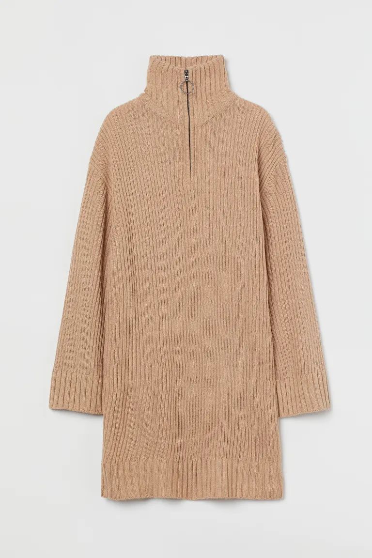 Rib-knit Half-zip Sweater | H&M (US + CA)