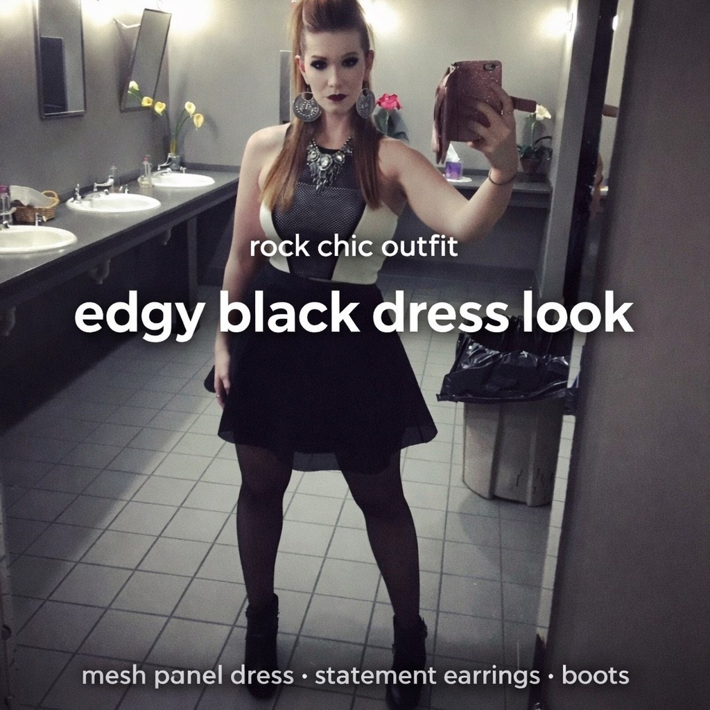 It’s a throwback from a show I was in! 

But let’s put together an edgy black dress look 🖤

#rockchic #rockandroll #edgyfashion