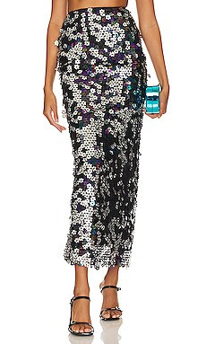 The New Arrivals by Ilkyaz Ozel Sirena Maxi Skirt in Hologram from Revolve.com | Revolve Clothing (Global)