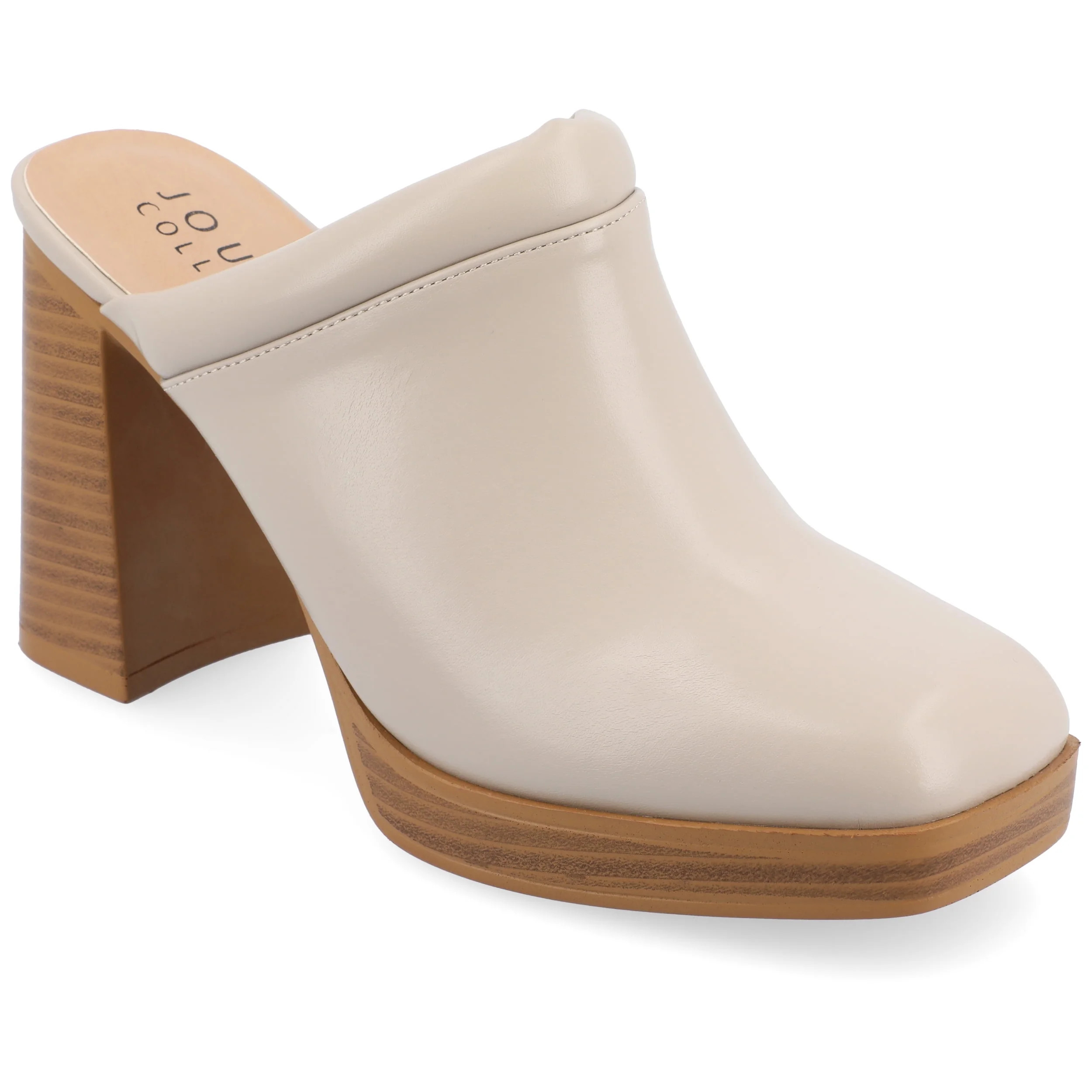 Journee Womens Izara Slip On Platform Mule Pumps | Walmart (US)