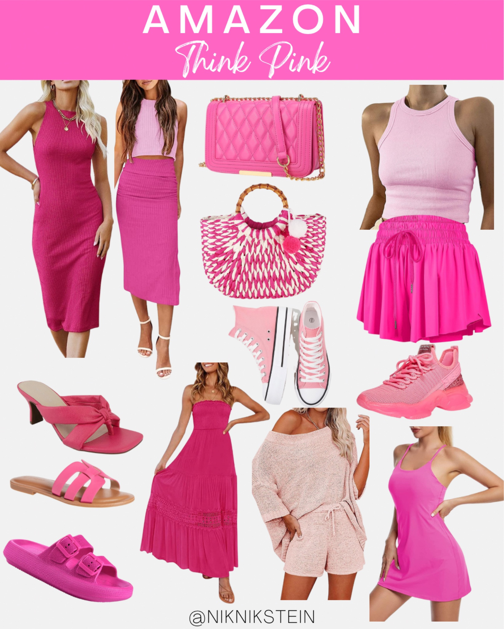 Amazon pink outfit // think pink // think pink Amazon // pink purse // pink dress // pink set // pink workout // pink sneakers

#LTKstyletip #LTKunder50 #LTKshoecrush