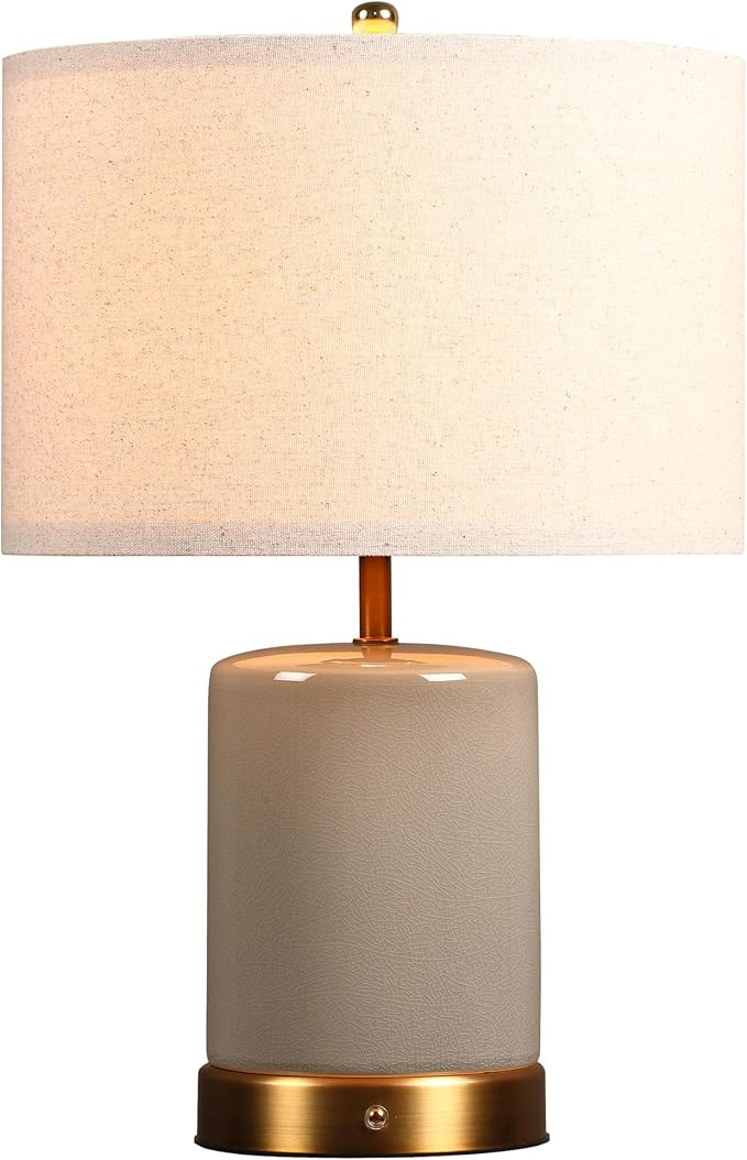 O’Bright Dune - Battery Powered Table Lamp, Rechargeable Cordless Ceramic Lamp, Full-Size 19.5 ... | Amazon (US)