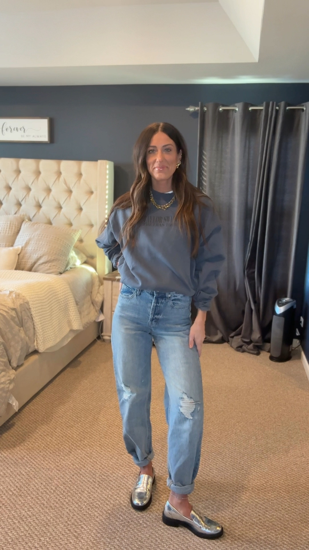 Dressed for Taylor Swift trivia night! These jeans are a fave and currently 25% off!! My crew is from the tour, but linked some similar options! 

#LTKStyleTip #LTKFindsUnder50 #LTKSaleAlert