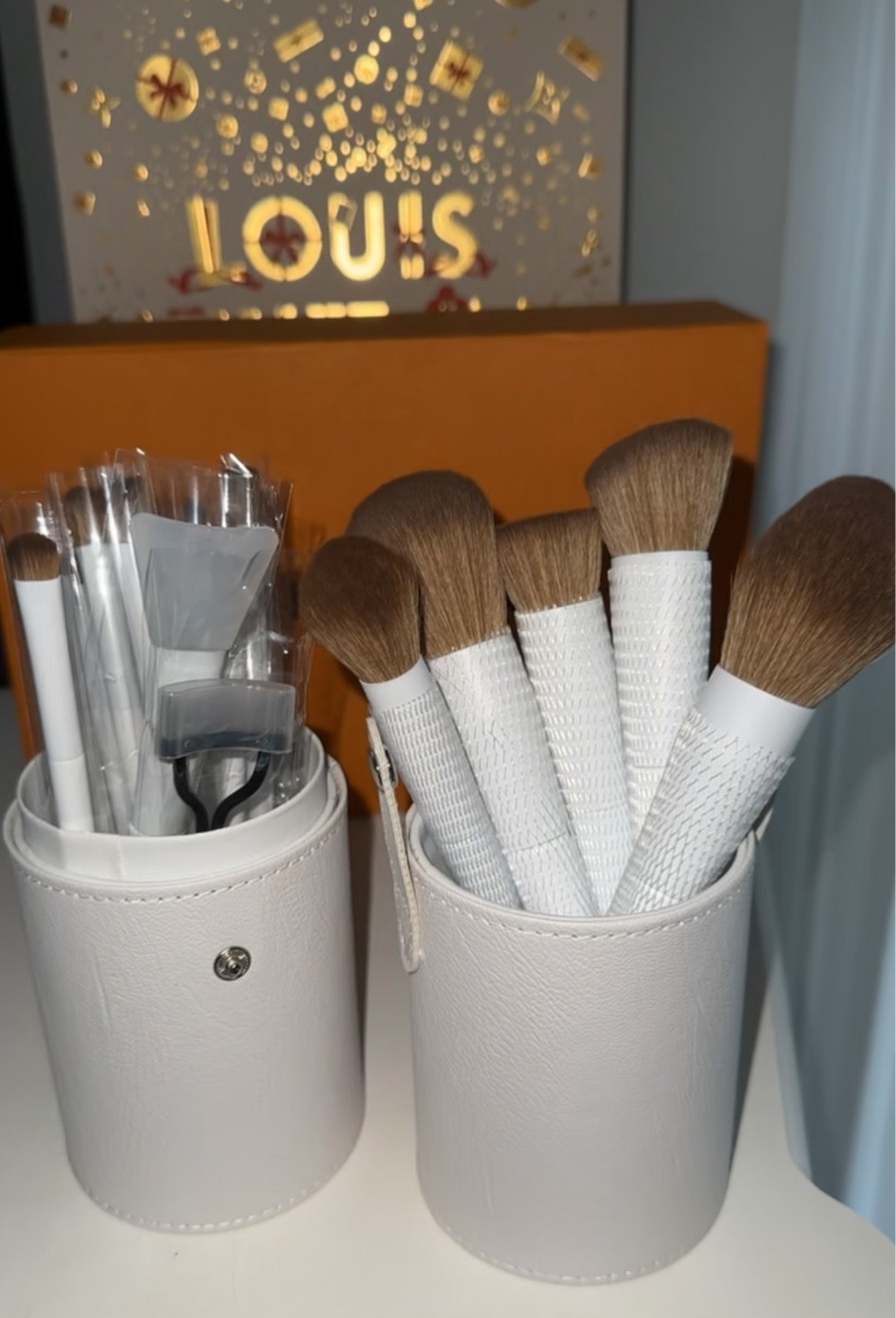 Affordable 20 piece makeup brush set with travel case. Soft brushes come with powder puffs and eyelash comb. 5 color choices.

#LTKGiftGuide #LTKstyletip #LTKbeauty