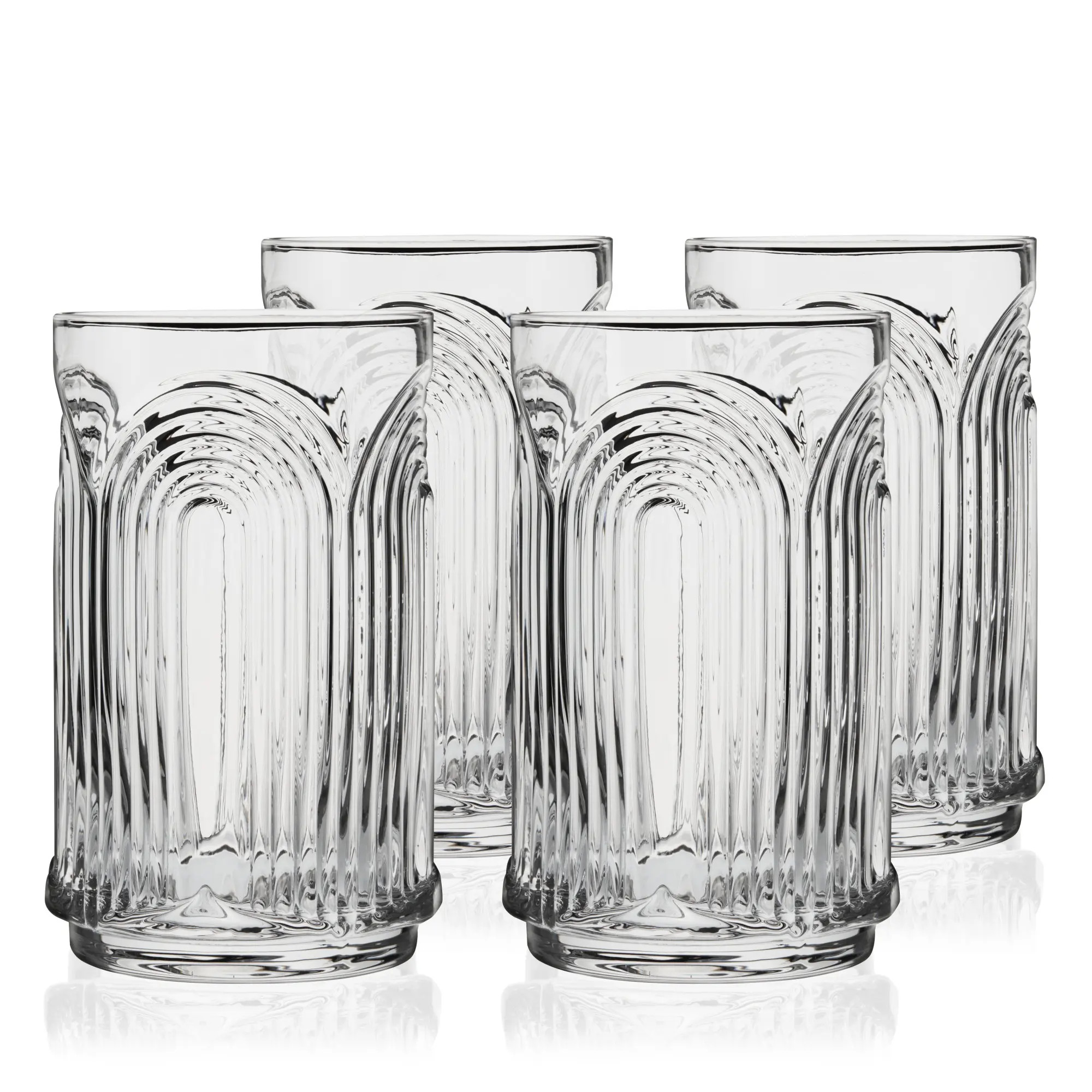 Viski Deco Beau Crystal Highball Glasses Set of 4 | Nordstrom | Nordstrom