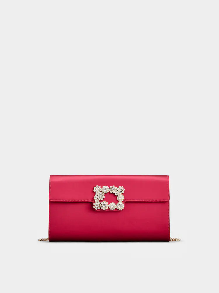 Efflorescence Clutch in satin | Roger Viver US