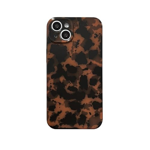 aaknhen Tortoise Shell Phone Case Compatible for iPhone 15(NOT Pro) Retro Leopard Cheetah Print Chic Animal Pattern Cool Girls Amber Brown Protective Cover Cute (for iPhone 15 6.1'') | Amazon (US)