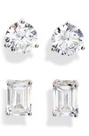 Click for more info about Set of 2 Cubic Zirconia Stud Earrings