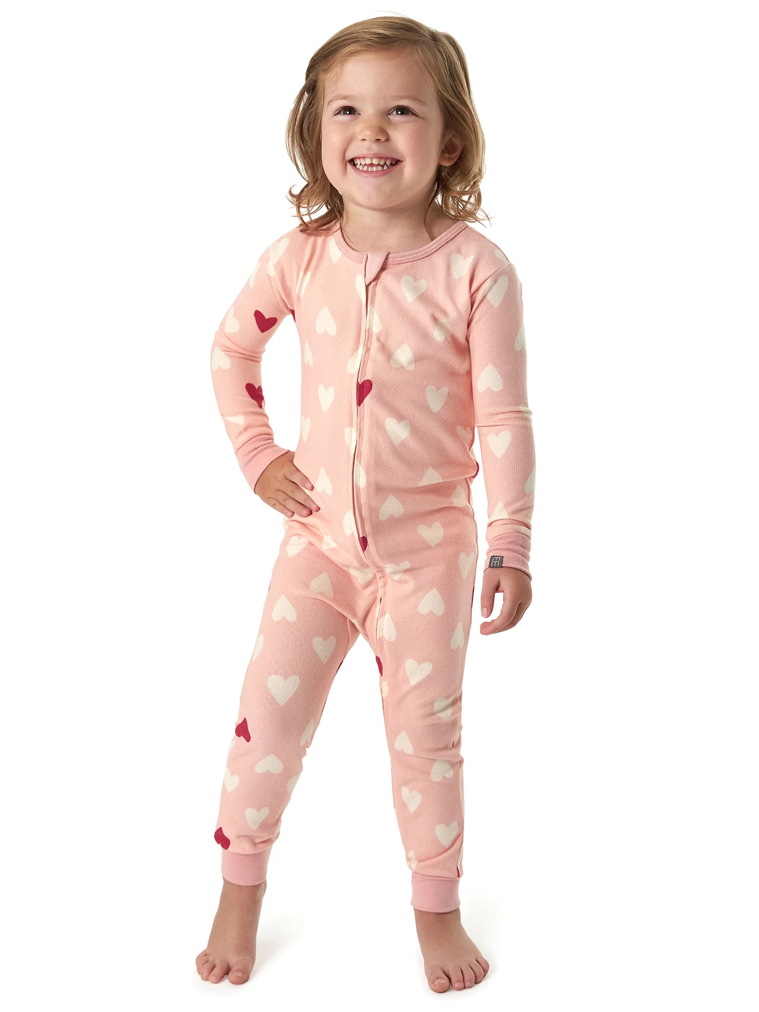 Modern Moments by Gerber Baby & Toddler Neutral Valentine´s Day Super Soft One-Piece Pajama, Siz... | Walmart (US)