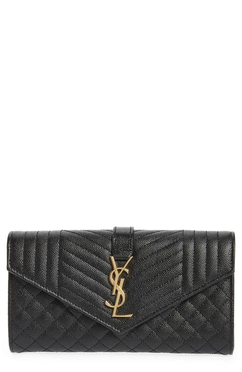 Monogram Matelassé Leather Envelope Wallet | Nordstrom