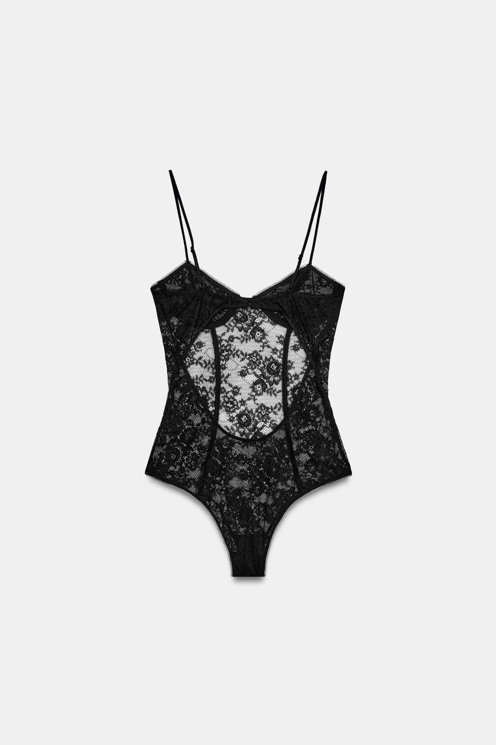 LACE OPEN-BACK BODYSUIT | Zara US