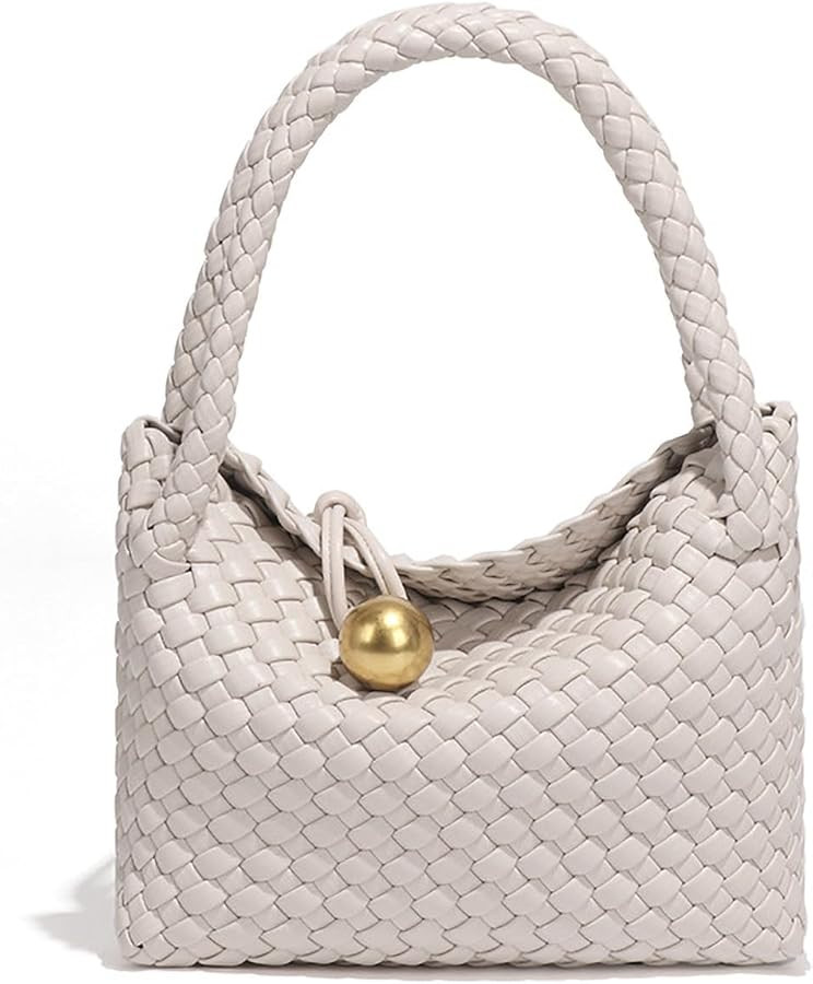 Mini Woven Women's Handbag Lightweight Luxury Vegan Leather Handle Fashion Business Daily Crossbo... | Amazon (US)