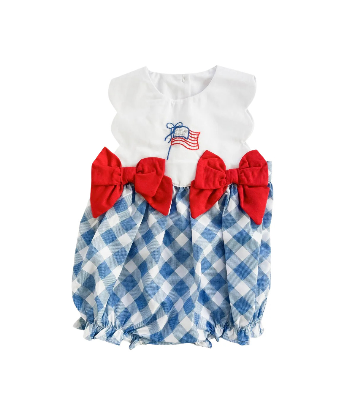 PRE-ORDER American Flag Bow Bubble | Lillie & Lilah