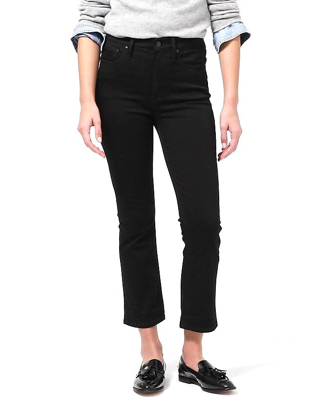 9" demi-boot crop jean in stay black wash | J. Crew US