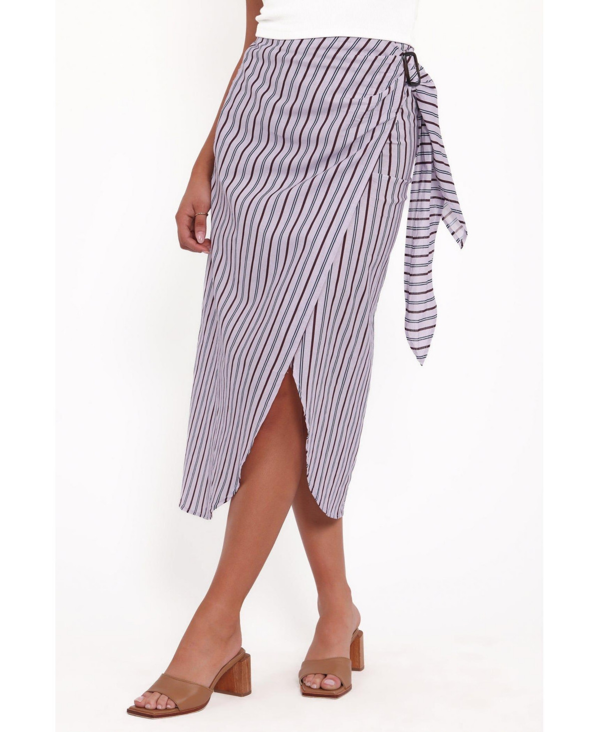 Petal and Pup Women's Jacey Wrap Midi Skirt - Midnight stripe | Macy's