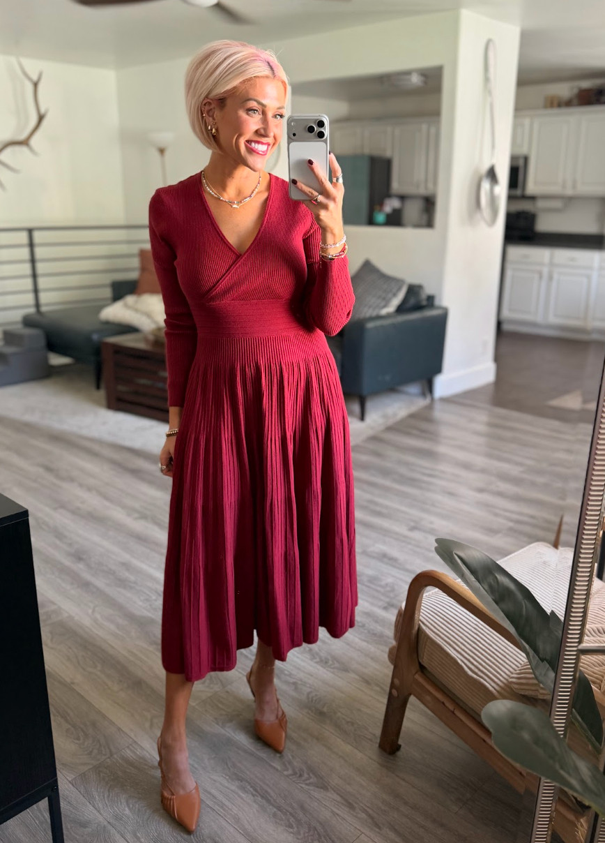 Love the fit of this dress and the color is beyond gorgeous! Dress: Small // Shoes: TTS 

 #LTKootd #LTKSaleAlert #LTKWorkwear