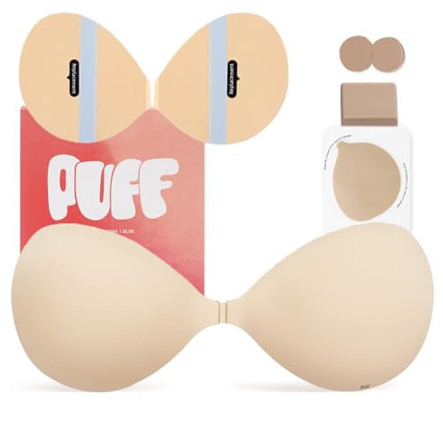 Sticky Bra Push Up - Strapless Backless Adhesive Invisible Bra for Women with Silicone Lift Tape Effect(Beige Set B) | Amazon (US)