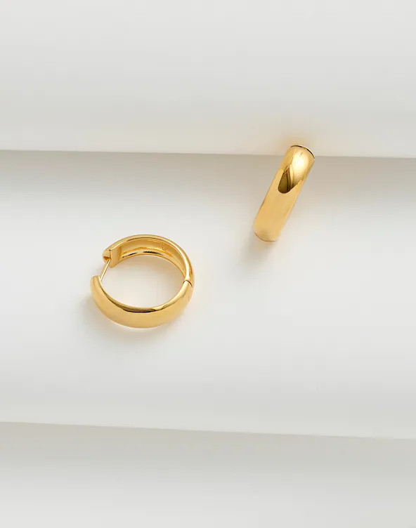 Demi-Fine Chunky Medium Hoop Earrings | Madewell