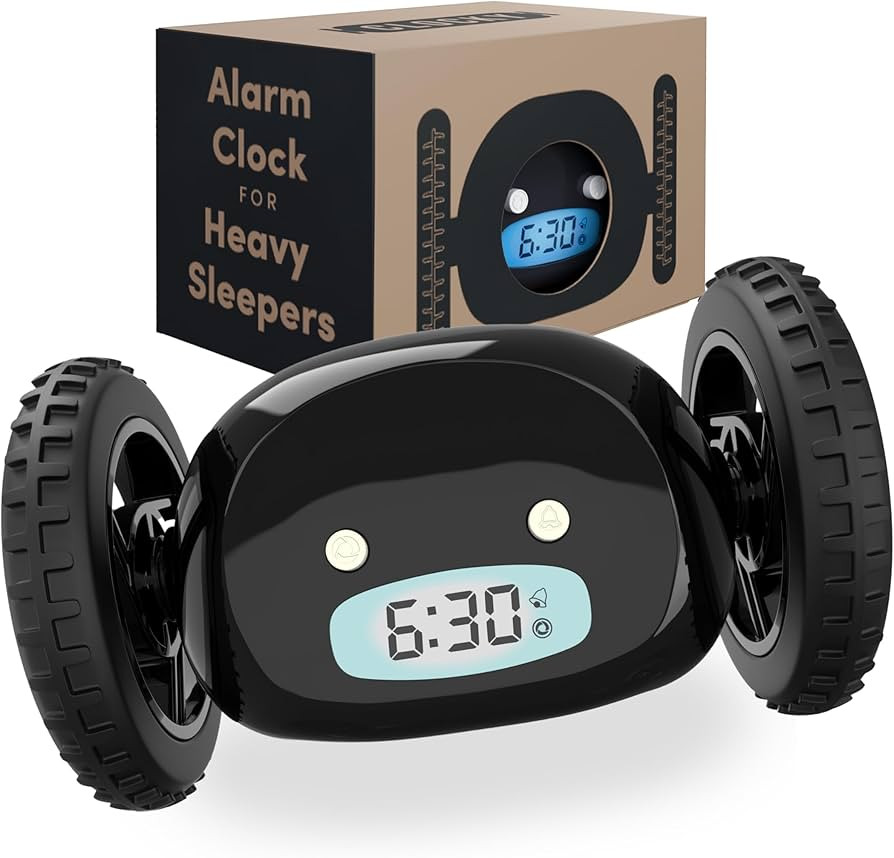 CLOCKY Extra Loud Alarm Clock for Heavy Sleepers on Wheels Rolls Runaway Vibrating Easy To Set Su... | Amazon (US)