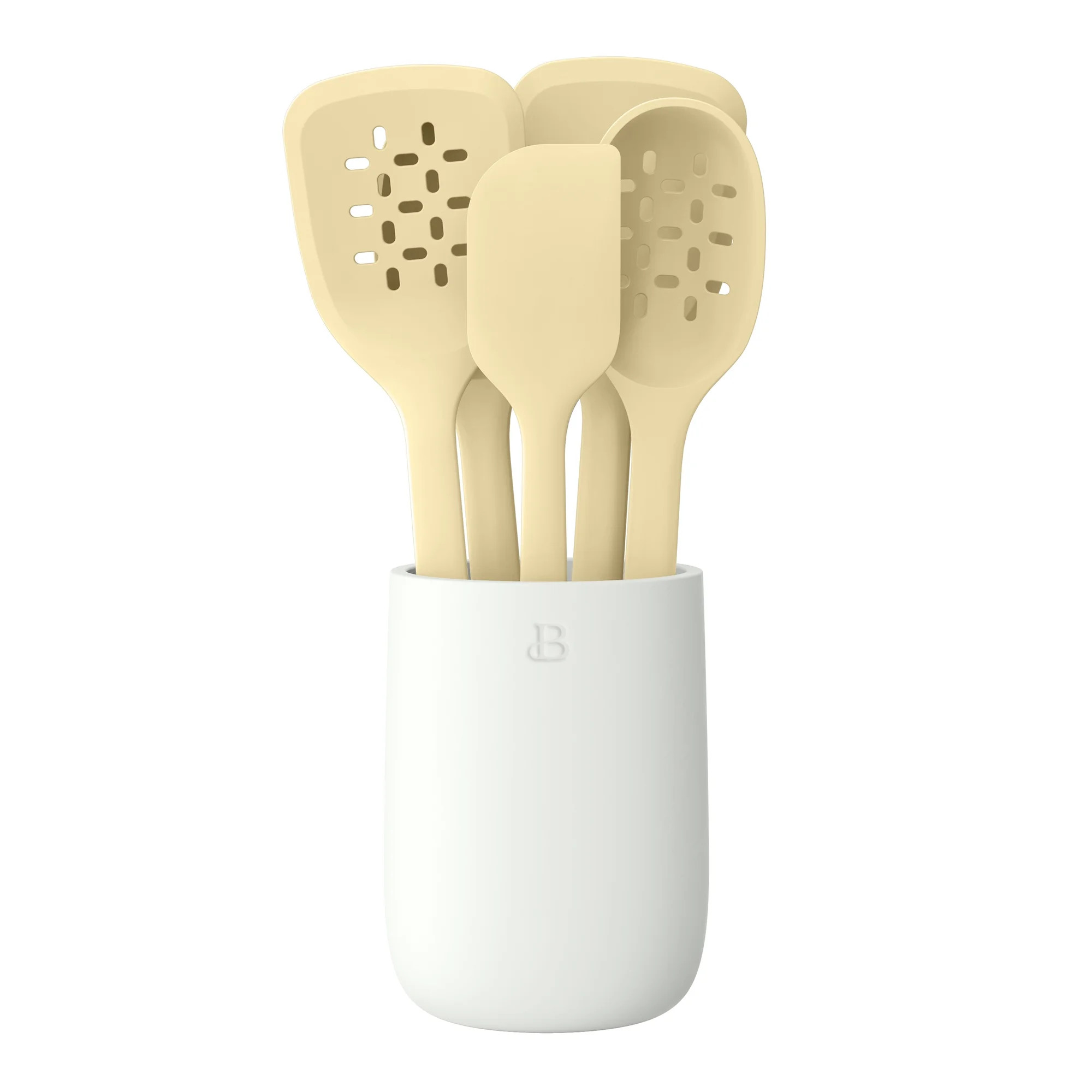 Beautiful 6-Piece Silicone Kitchen Tool Set with Ceramic Crock. Buttercream by Drew Barrymore | Walmart (US)
