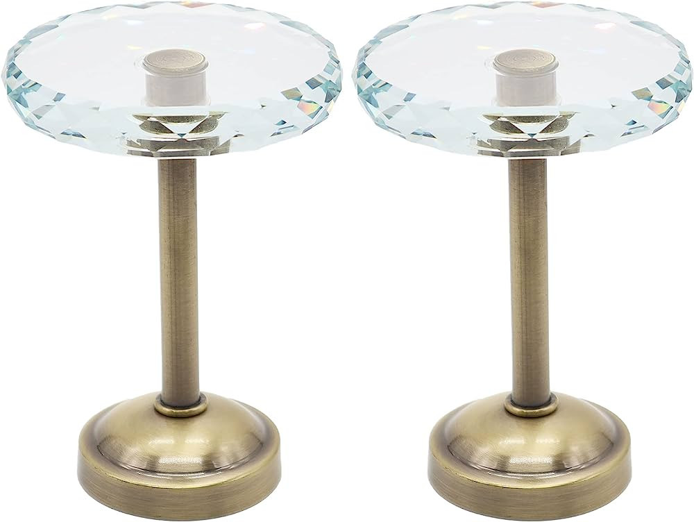 MERIVILLE Set of 2 Cut Crystal Window Drapery Medallion Holdbacks, Curtain Tiebacks, Wall Hook, T... | Amazon (US)