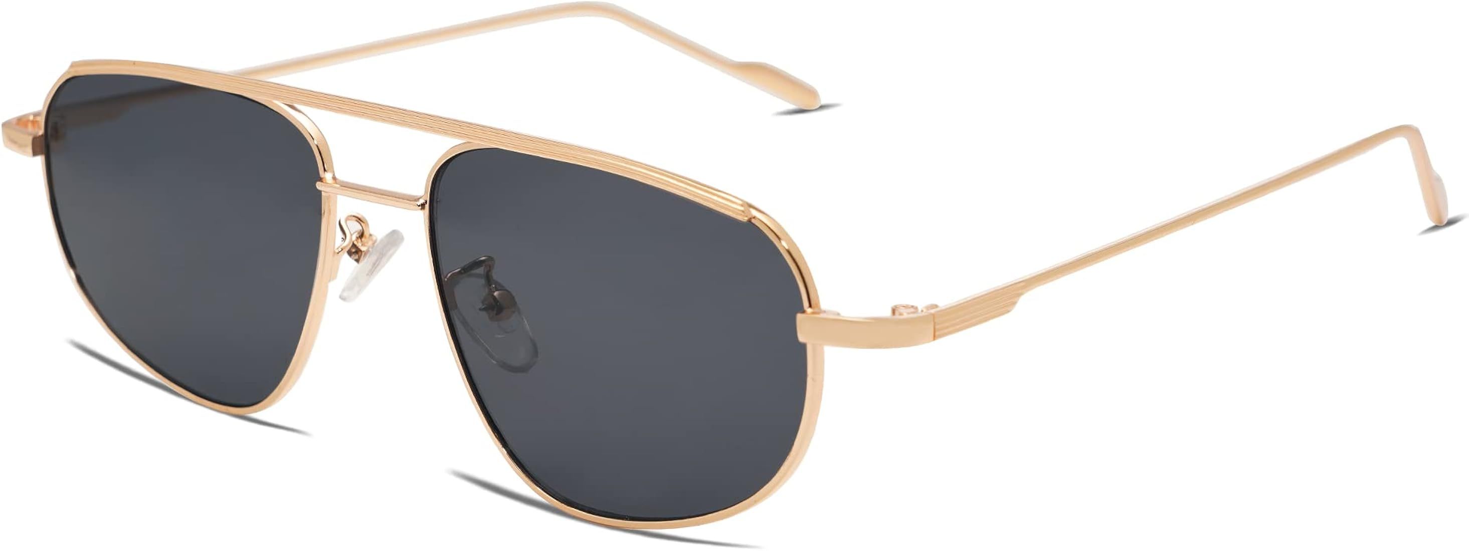 VANLINKER Trendy Aviator Sunglasses for Women with Small Vintage Retro Metal Frame VL9609 | Amazon (US)