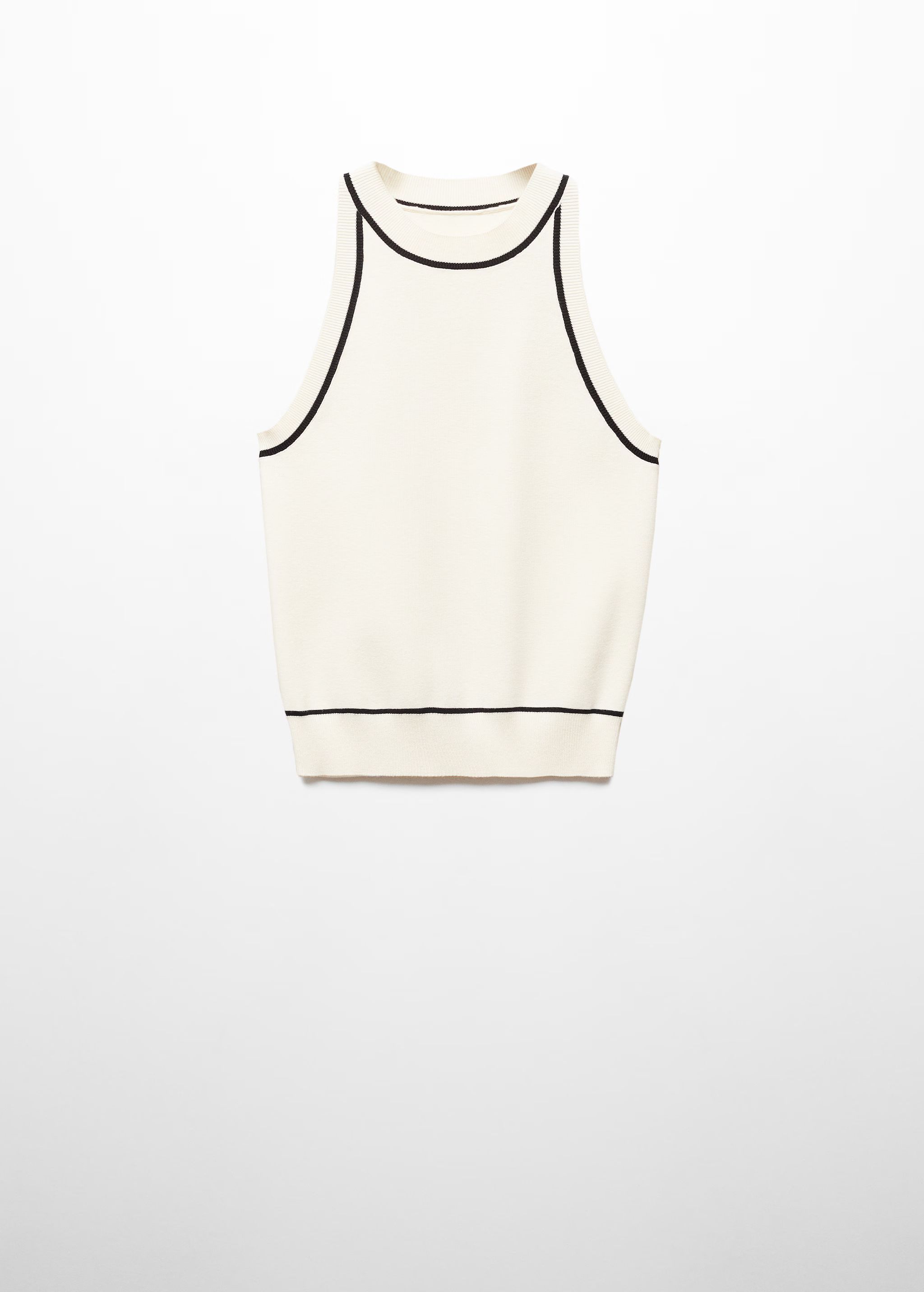 Contrast trim top | MANGO (US)