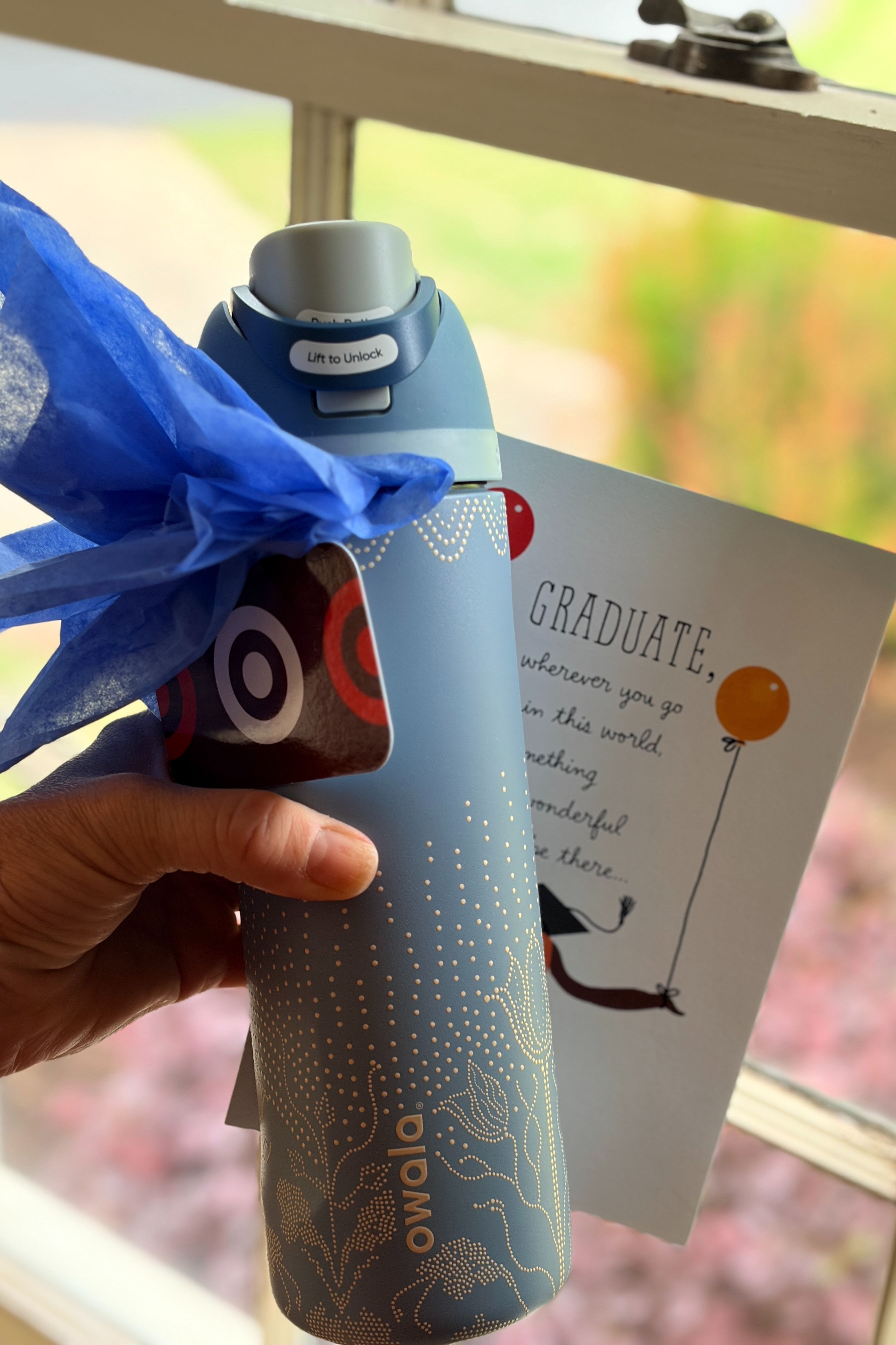 You’ll rarely see a student without their water bottle, so why not make it one they love? These are the perfect grad gift - colorful, useful, and something they’ll grab on the way out the door every day. Add a gift card inside for a little surprise upgrade! 🎓 I’m loving the new Owala styles! 

#target #targetpartner @Target 

 