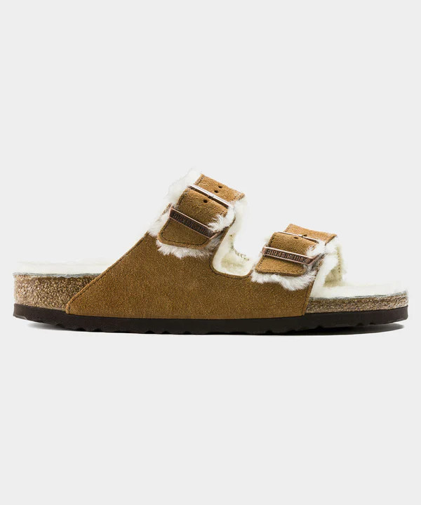 Birkenstock Arizona in Mink Shearling | Todd Snyder