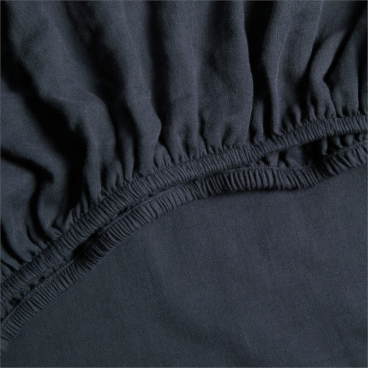 Supersoft Midnight Navy Blue 100% Organic Cotton Gauze Baby Crib Fitted Sheet + Reviews | Crate &... | Crate & Barrel