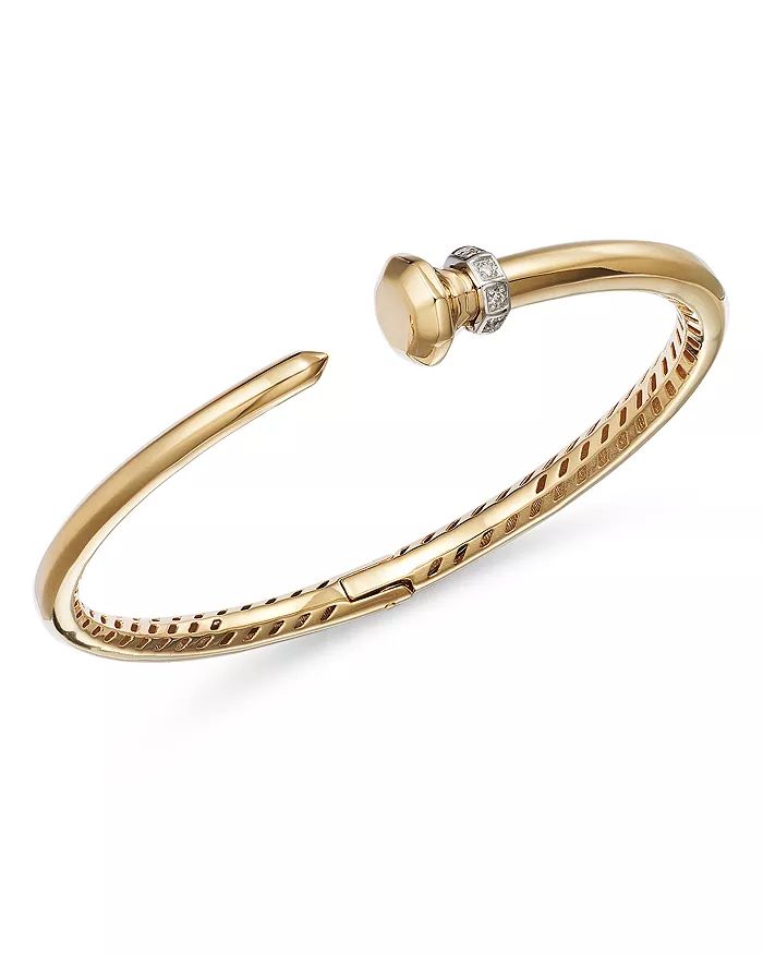 14K White & Yellow Gold Diamond Ring Cuff Bangle Bracelet | Bloomingdale's (US)