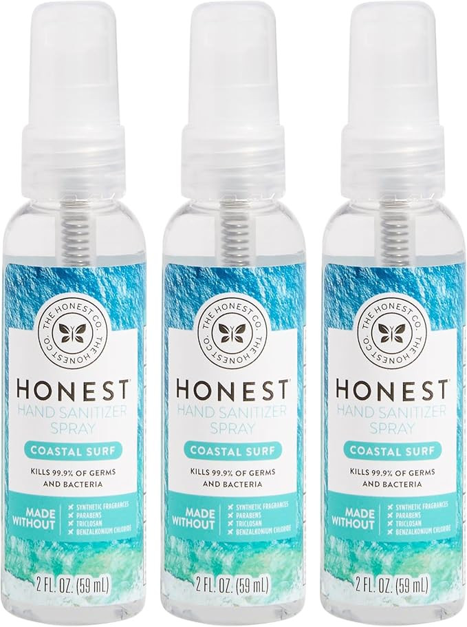 The Honest Company Plant-Based Hand Sanitizer Spray | Kills 99.9% of Germs | Hypoallergenic, Quic... | Amazon (US)