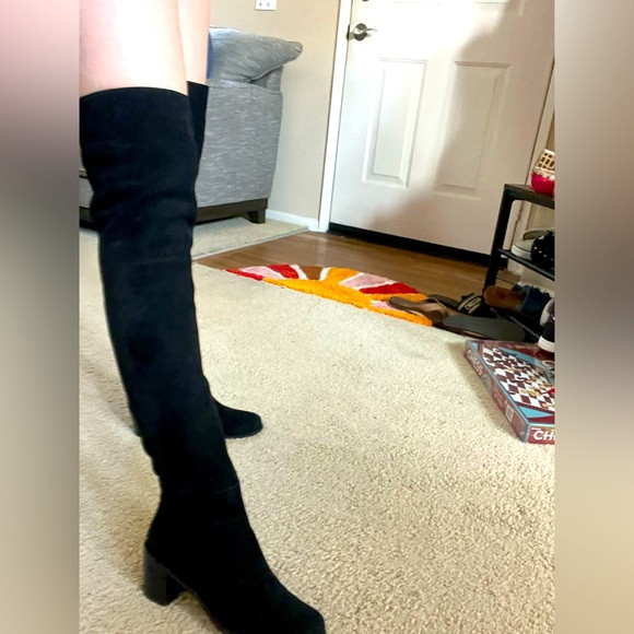 Brand new black suede Stuart Weitzman Over the Knee Boots | Poshmark