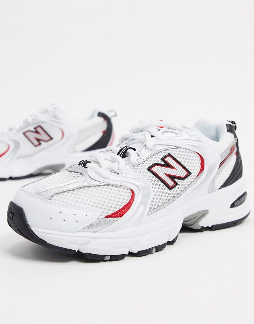 New Balance - 530 - Sneakers bianche, argento e rosse-Bianco | ASOS (Global)