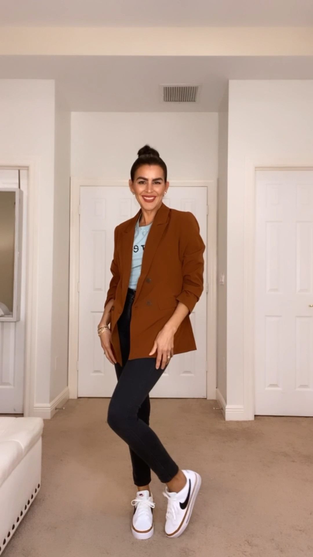 Wearing a size M in the blazer, size 26 in the madewell jeans, Nike sneakers run tts, adding similar tshirts. Casual outfit, amazon finds, 

#LTKsalealert #LTKSeasonal #LTKFind