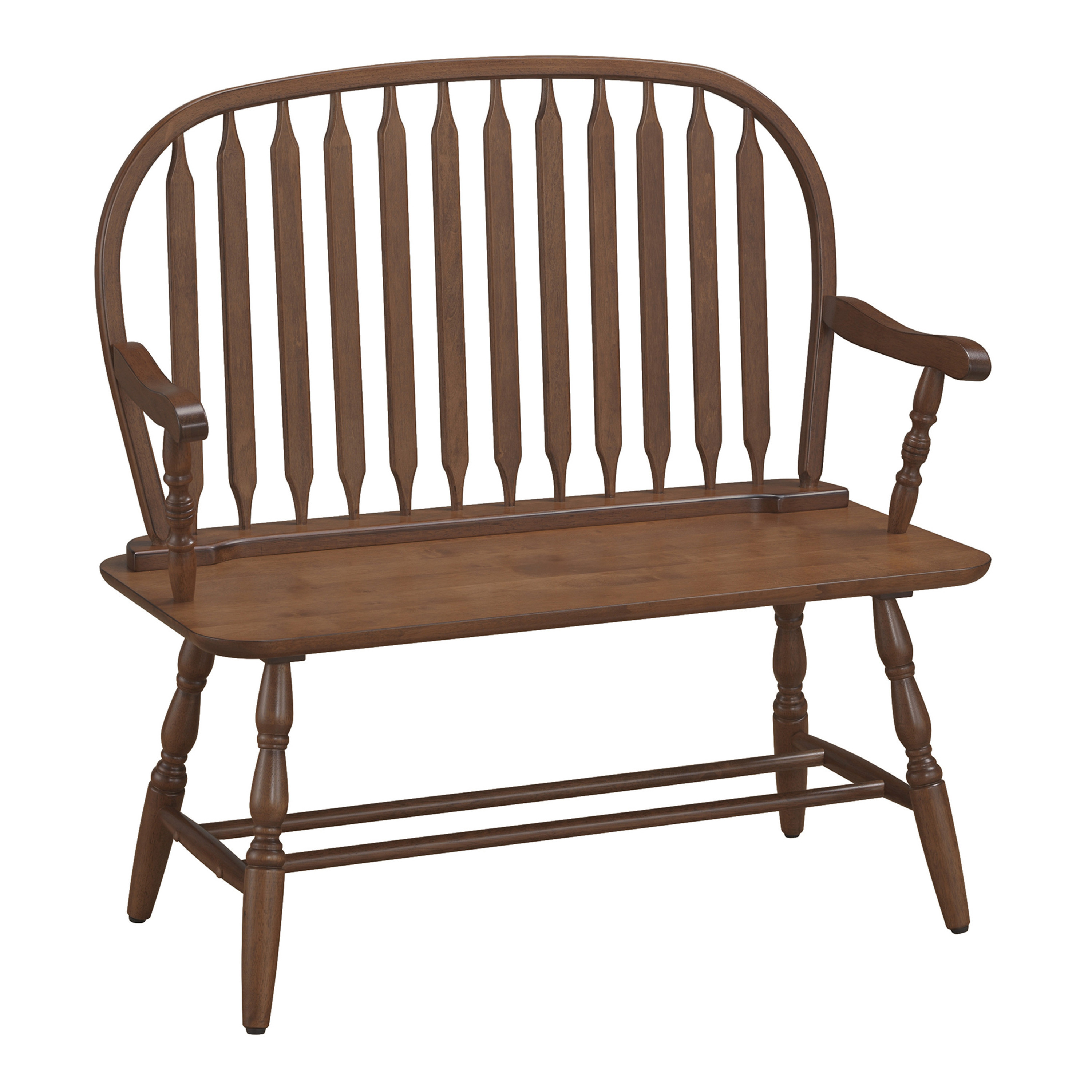 Emma Turned Wood Spindle Windsor Style Bench | World Market