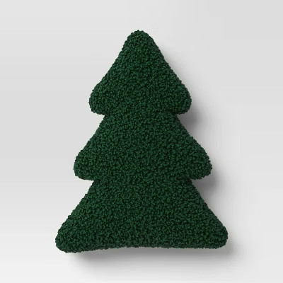 Teddy Boucle Tree Throw Pillow Green - Threshold™ | Target
