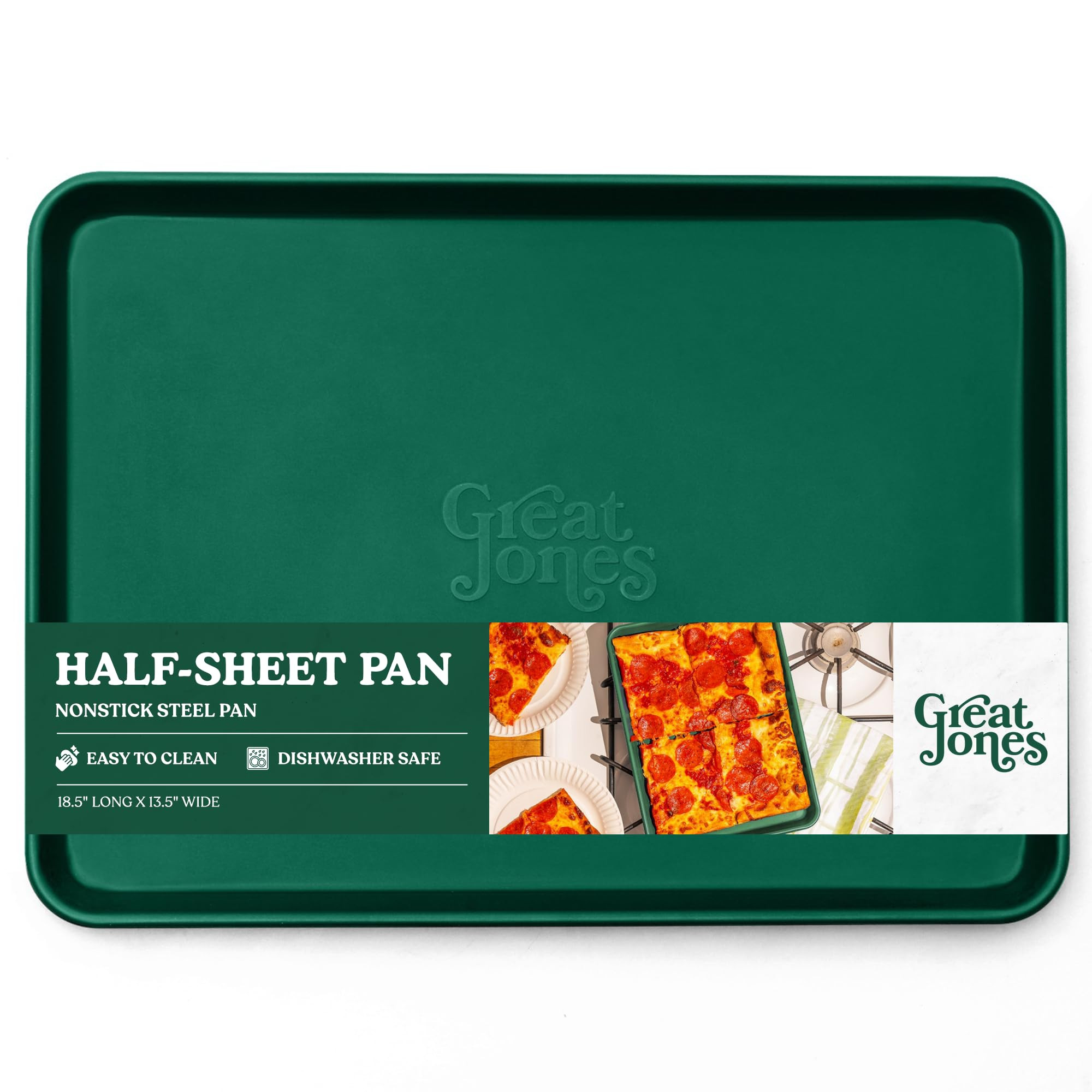 Great Jones Holy Sheet Pan (Broccoli) | Nonstick, Half-Sheet Pan | Aluminized Steel, 18.5" x 13.5... | Amazon (US)