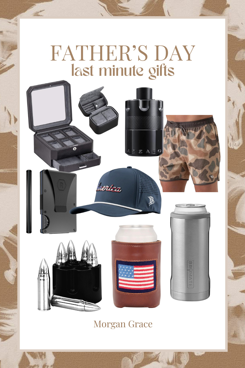 Last Minute Father's Day Gifts

last minute fathers day gifts for outdoorsman, last minute fathers day gifts for country boy, bullet whiskey ice, drink accessories, needlepoint koozie, unique gifts for fathers day, branded bills cap, stainless steel hard koozie, burlebo, camo shorts, camo trunks, bullet cologne, watch case, watch storage, wallet for men, morgan grace 

 #LTKGiftGuide #LTKSaleAlert #LTKMens