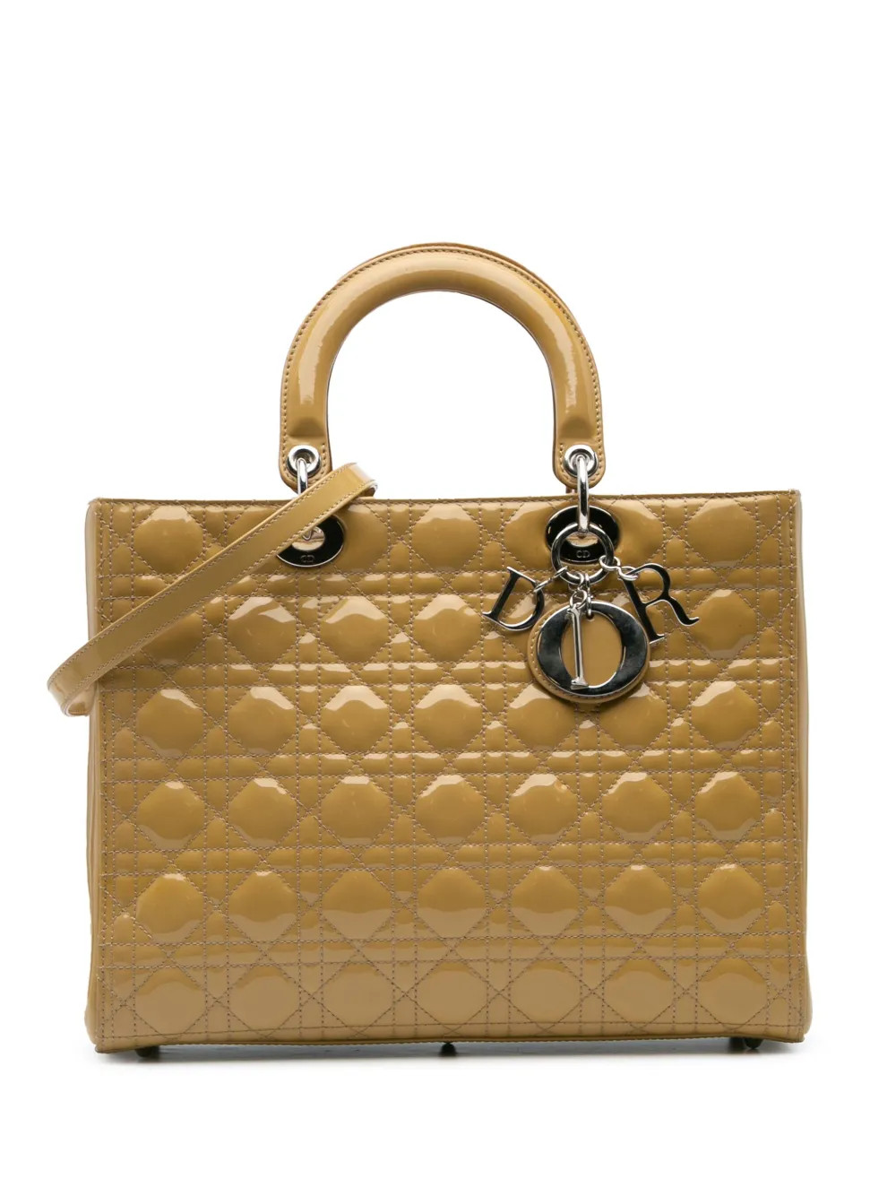 Christian Dior Pre-Owned2012 Large Patent Cannage Lady Dior satchel | Farfetch Global