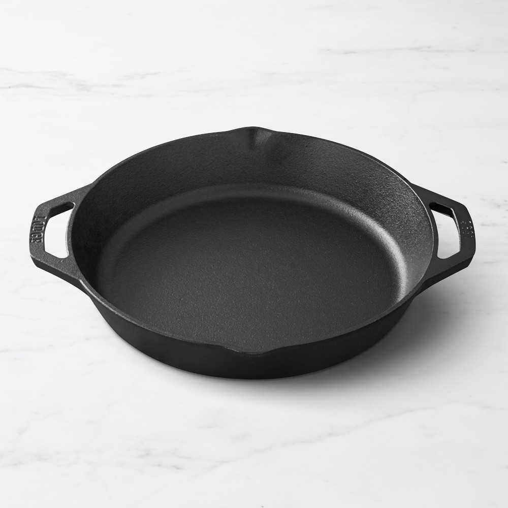 Lodge Classic Seasoned Cast Iron Double Handled Skillets | Williams-Sonoma