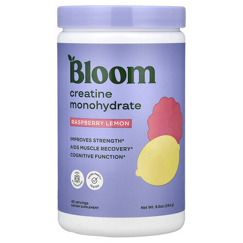 Bloom, Creatine Monohydrate, Raspberry Lemon, 9 oz (254 g) | iHerb
