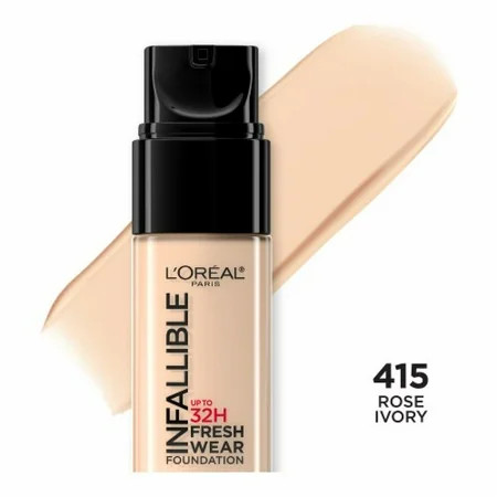2X - L Oreal Paris Infallible Foundation 32 Hour Fresh Wear Lightweight 415 Rose Ivory 1.0 fl oz | Walmart (US)