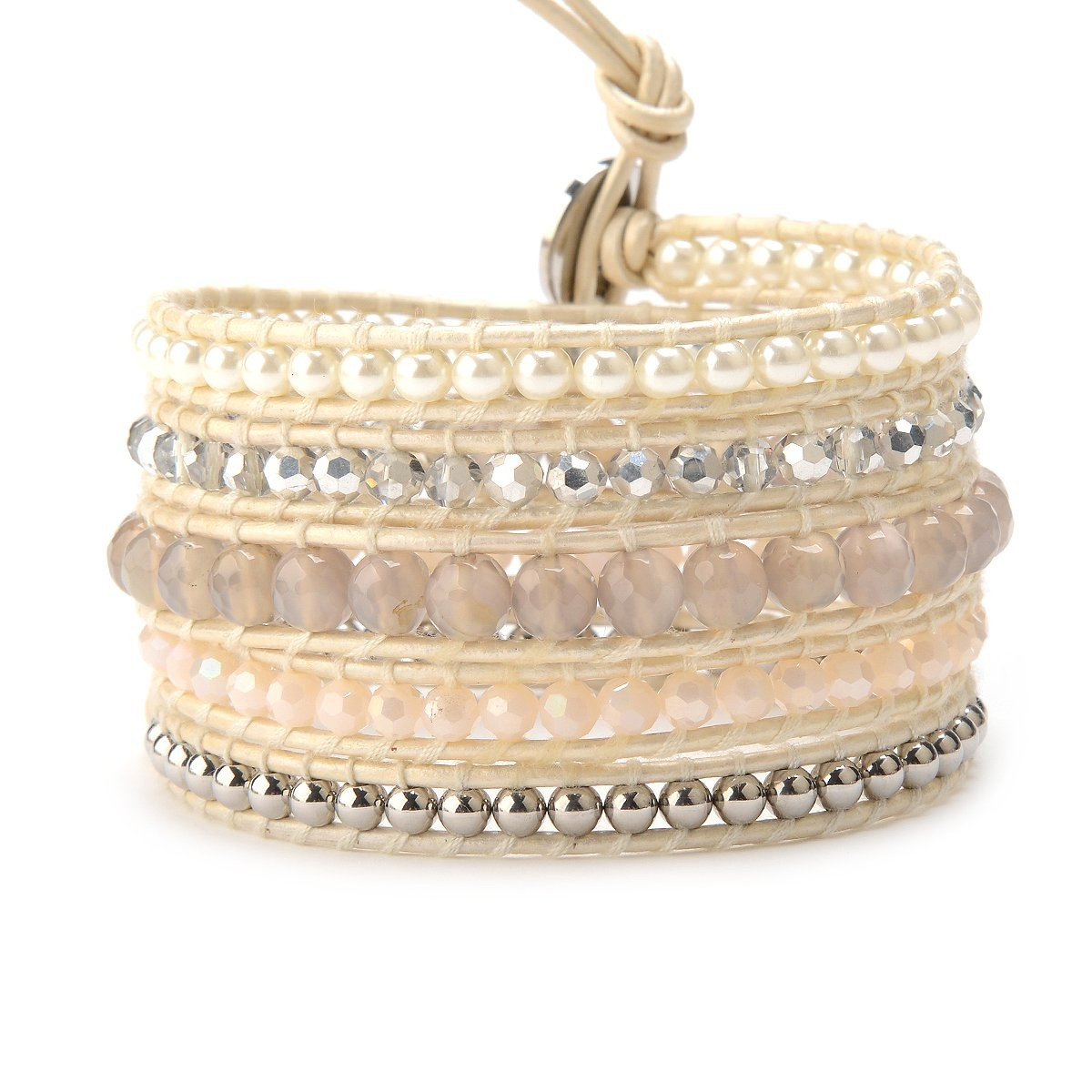 Freshwater Pearls, Crystals and Natural Stone on Ivory | Victoria Emerson