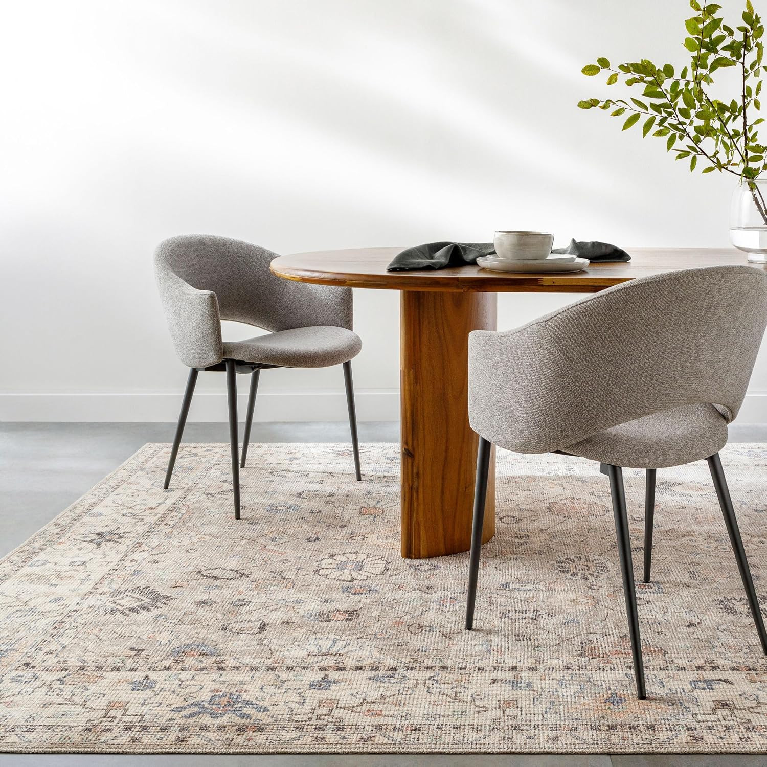 Livabliss x Becki Owens Davina Damask Area Rug , 9'2" x 12', Khaki | Amazon (US)