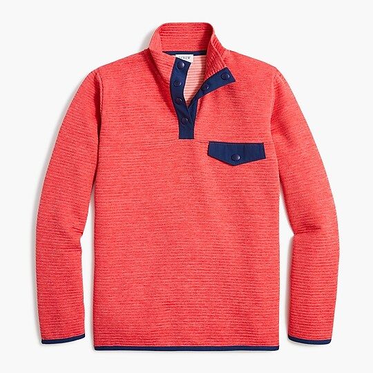 Quilted snap-front pullover | J.Crew Factory