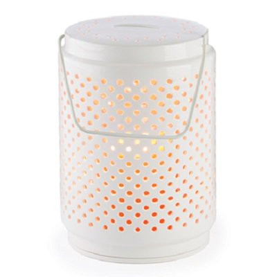 10 Decorative Cream White Bellaroma Ceramic Cut-Out Candle Warmer Lantern | Walmart (US)
